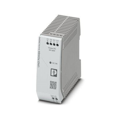 Input: 1-Phase Output: 24 V DC/60 W Primary-Switched UNO Power Power Supply for DIN Rail mounting UNO-PS/1AC/24DC/ 60W