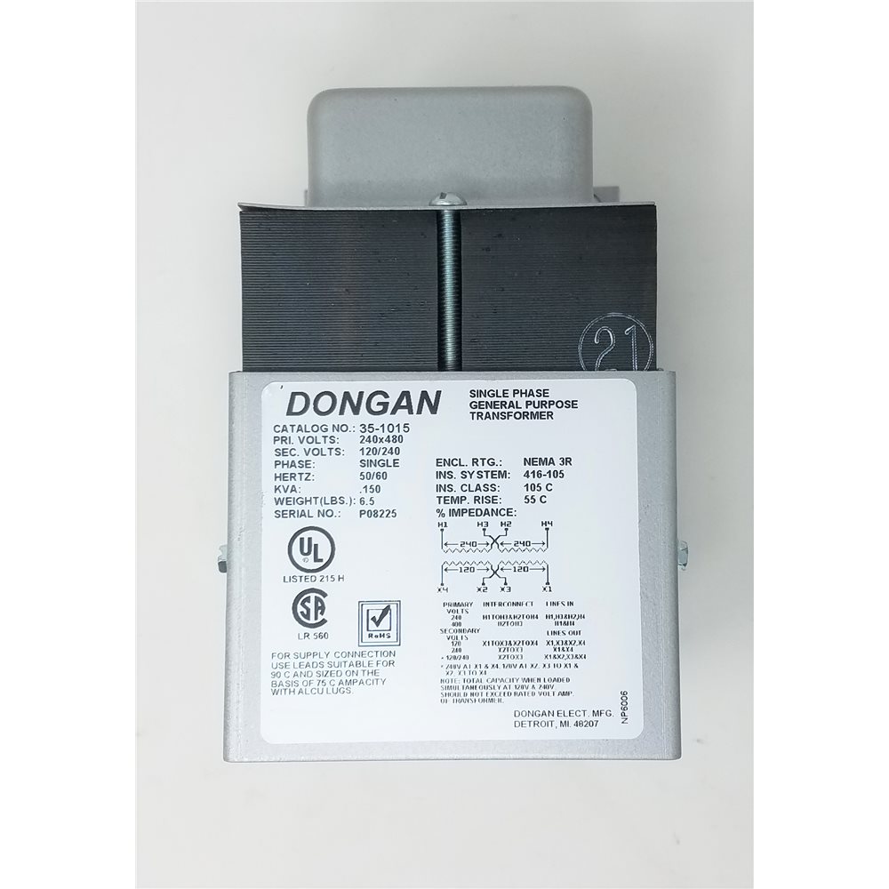 Details about   Dongan 35-6020 Transformer 240/120 Volt 