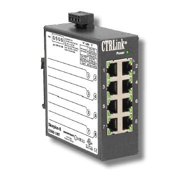 8 Port DIN-rail 10/100 Mbps Switch
