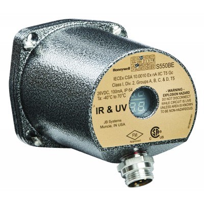 Dual UV/IR viewing head/flame detector